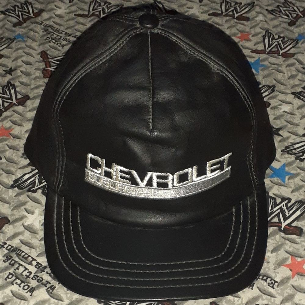 80s Chevrolet Suburban Genuine Leather Hat Cap Vintage